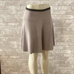 Suede Gray Circle Skater Skirt